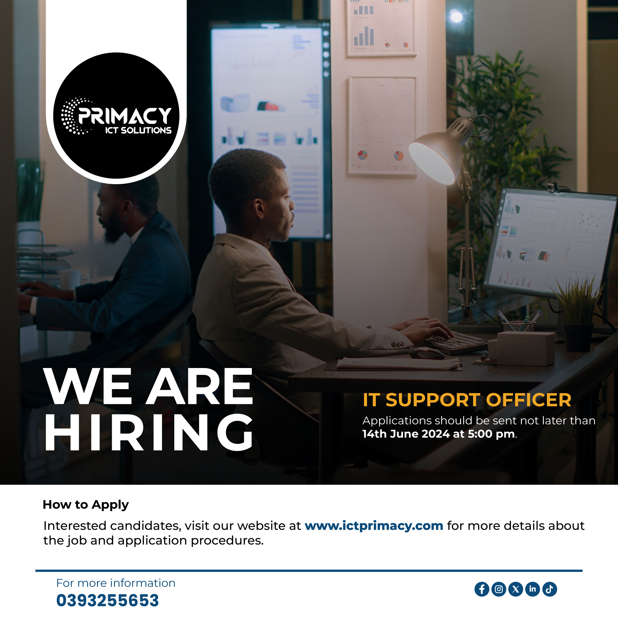 job centre uganda- it support officer